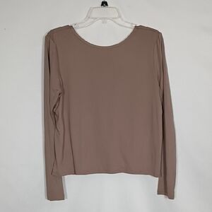 NWT Kyodan Long Sleeve Antler Solid Moss Jersey Criss Cross Back Women Sz Large